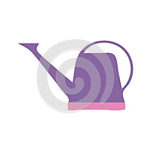 Vector illustration watering can on white background