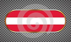 vector illustration of web button banner with country flag of Austria