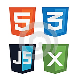 Vector illustration of web shields