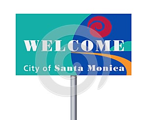 Welcome City of Santa Monica sign photo