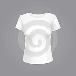 Vector Illustration of White Women T-shirt