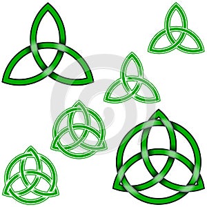 Wiccan Triqueta symbol design intertwined with circle photo