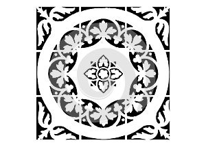 Vector illustration of Windsor tile motif classic style wall decoration