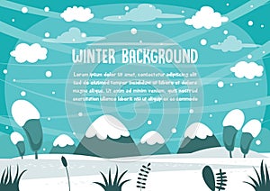 Vector Illustration Of Winter Scene