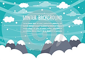 Vector Illustration Of Winter Scene