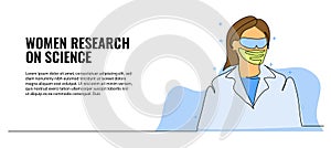 vector illustration a woman laboratory physician