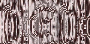 Vector illustration with wood texture. Vector background texture wood white on a brown background. Seamless endless horizontal