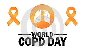 Vector illustration of World COPD day (Chronic Obstructive Pulmonary Disease