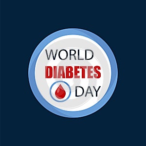 Vector illustration of World Diabetes Day, as a banner, poster or template, a global awareness campaign against diabetes mellitus