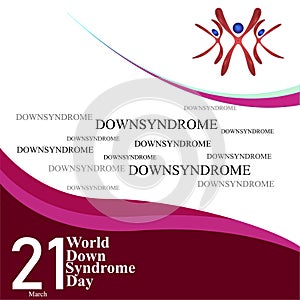 Vector illustration of world down syndrome day, March 21st.
