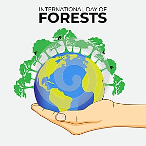 Vector illustration for World forests Day