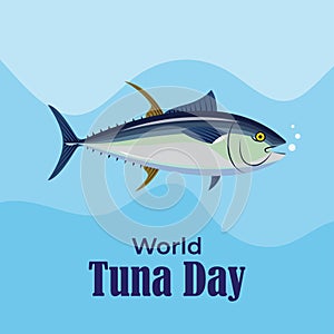 Vector illustration for World Tuna Day. photo