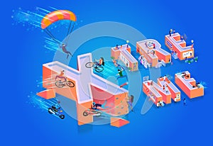 Vector Illustration Xtreme on Blue Background.