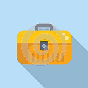 Colorful flat design briefcase icon