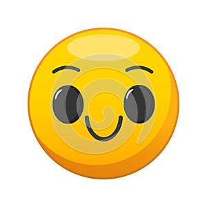 Vector illustration of a yellow smile face.