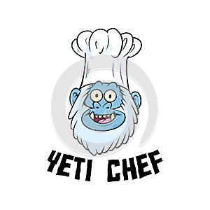 Vector Illustration of Yeti Chef Head Logo