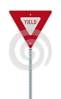 Yield road sign photo