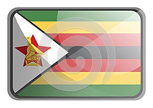 Vector illustration of Zimbabwe flag
