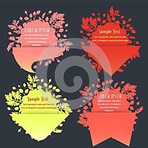 Vector illustrations for floral or herbal products