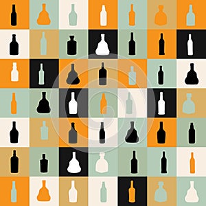 Vector illustrationseamless pattern silhouette