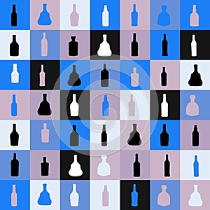 Vector illustrationseamless pattern silhouette