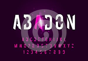 Vector illustraton sport modern alphabet fonts. Technology typography future font uppercase.