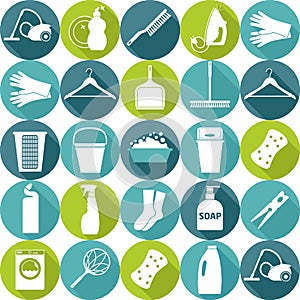 Vector illustratuon of cleaning.Icon background.