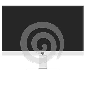 Monitor computer in vector illustrations with white background