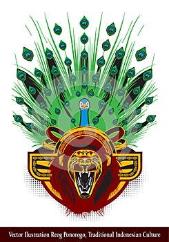Vector Ilustration Reog Ponorogo, Traditional Indonesian Culture