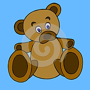 Vector image.Abstract multicolored toy bear.