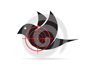 Vector image of bird target