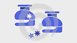 Vector image of blue punch on a light background