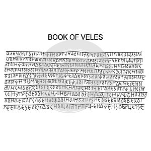 Vector image with book of Veles