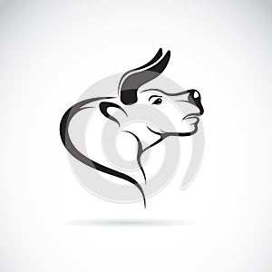 Vector image of an bull head