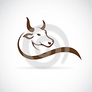 Vector image of an bull head