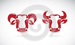 Vector image of an bull head