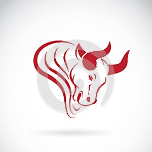 Vector image of an bull head