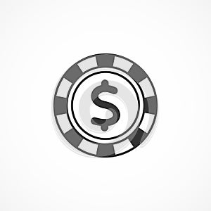 Vector image casino chip icon.