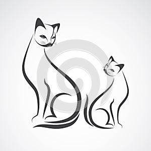 Vector image of an cat design