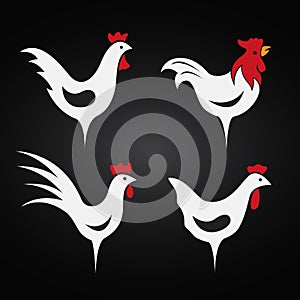 Vector image of an chicken design
