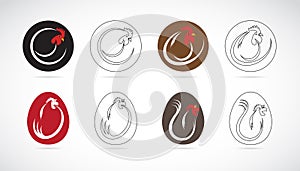 Vector image of an chicken design