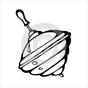 Vector image of a children`s toy spinning top