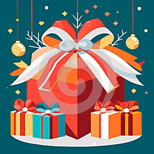 Vector image of christmas presents