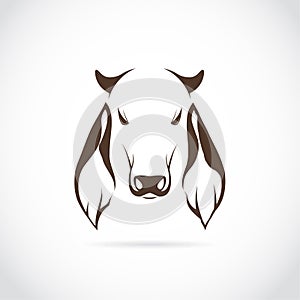 Vector image of cow head