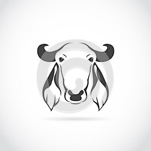 Vector image of cow head