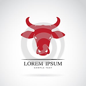 Vector image of an cow head