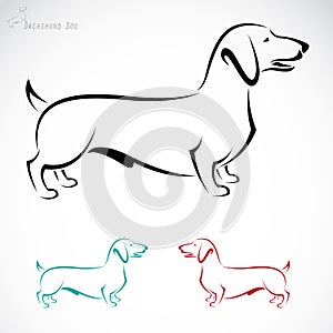 Vector image of an dog (Dachshund)