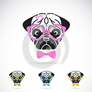 Vector image of a dog glasses