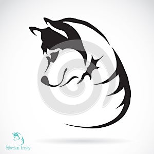 Vector image of a dog siberian husky