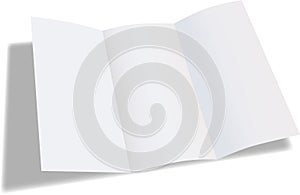 Vector image of the empty blank brochure isolated on the white background without a text.